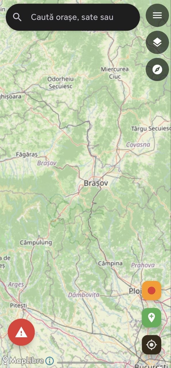 Moduri de navigație — butonul busolă în dreapta sus